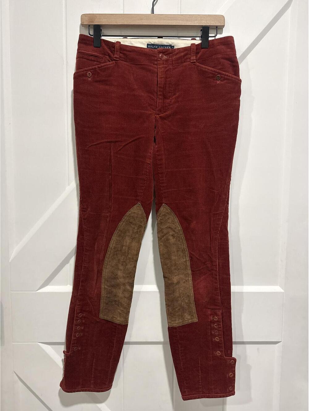 Ralph Lauren RARE vintage Women's 90's Rust Corduroy Riding Pants, Size 6